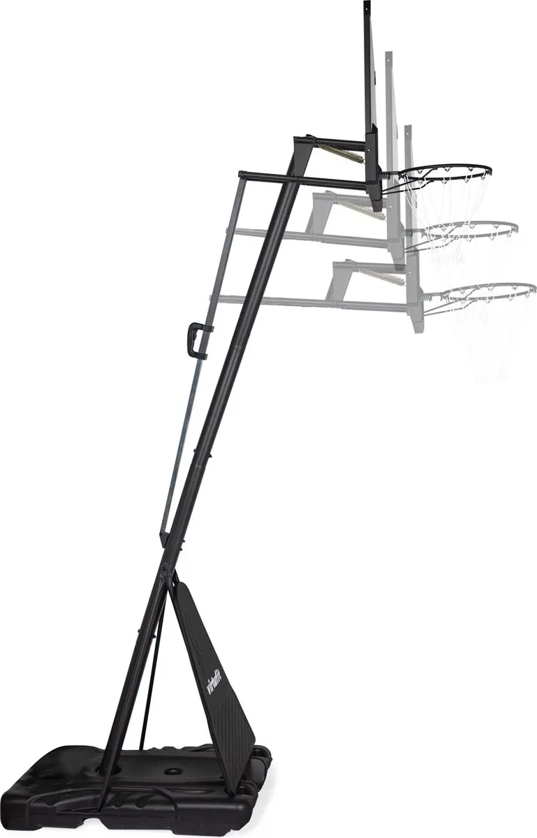 Virtufit Premium Basketbalpaal 245-305cm - Zwart/Wit - afbeelding 6 van 6