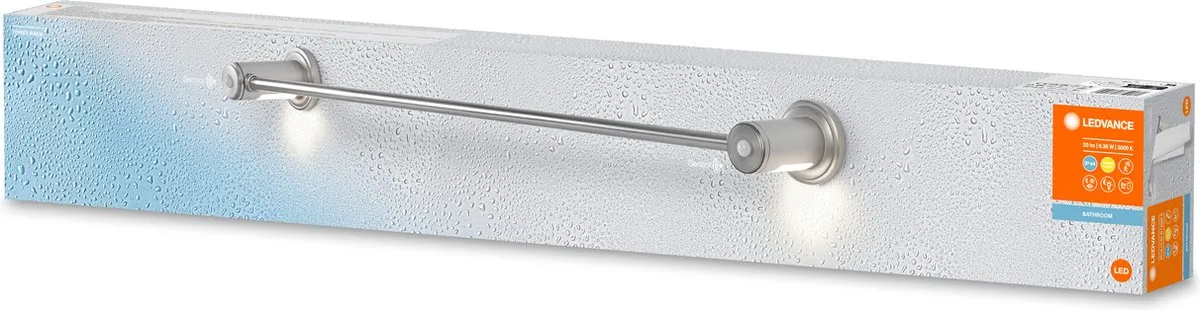 LEDVANCE Badkamer Badhanddoekhouder + Nlachtlampje 36W Warm Wit