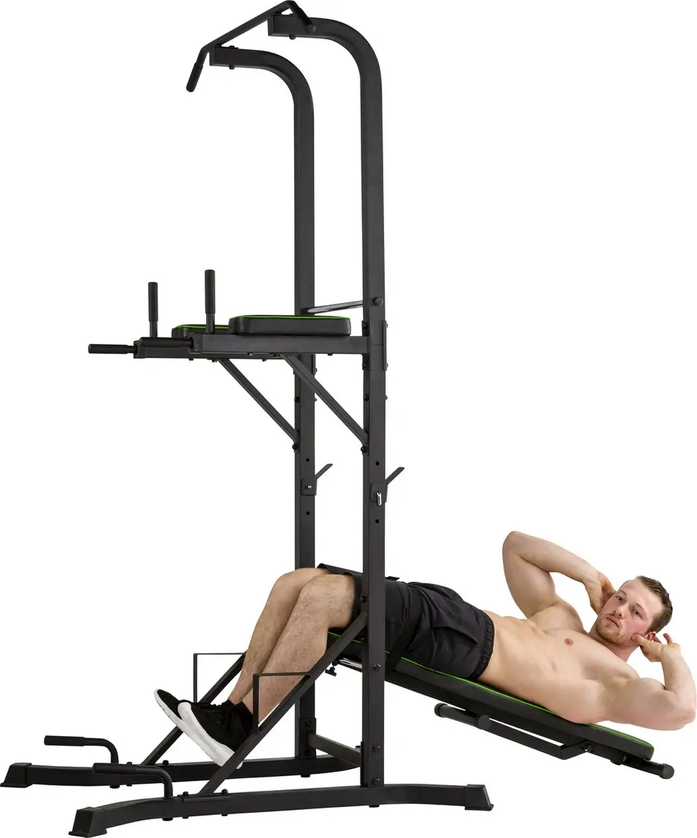 Tunturi PT60 Power Tower - Multifunctionele fitnessapparaat Zwart