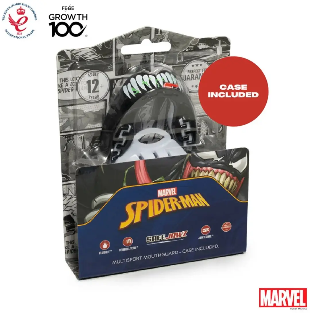 Safejawz Marvel Venom Mouthguard - Zwart - Maat L