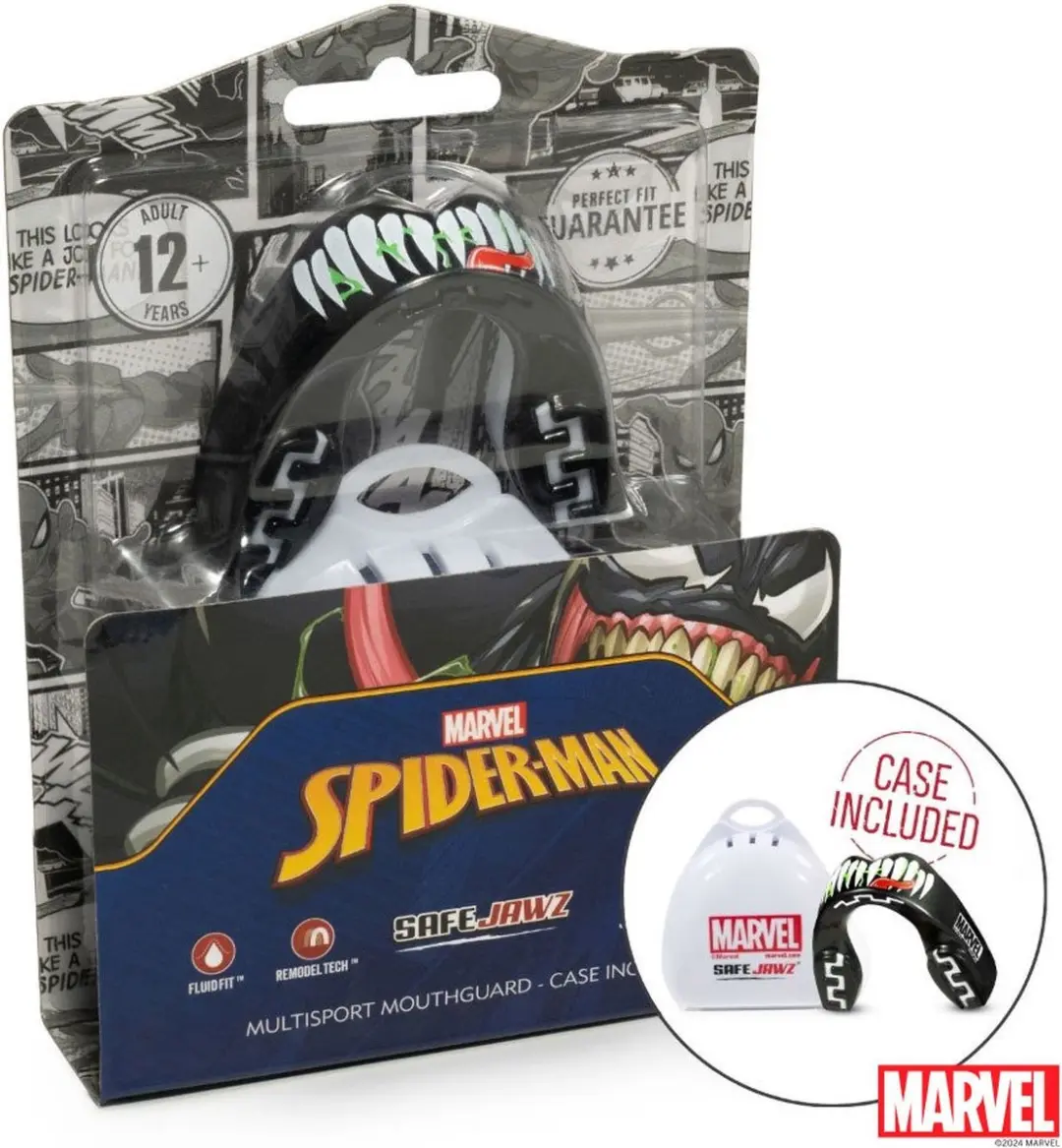 Safejawz Marvel Venom Mouthguard - Zwart - Maat L