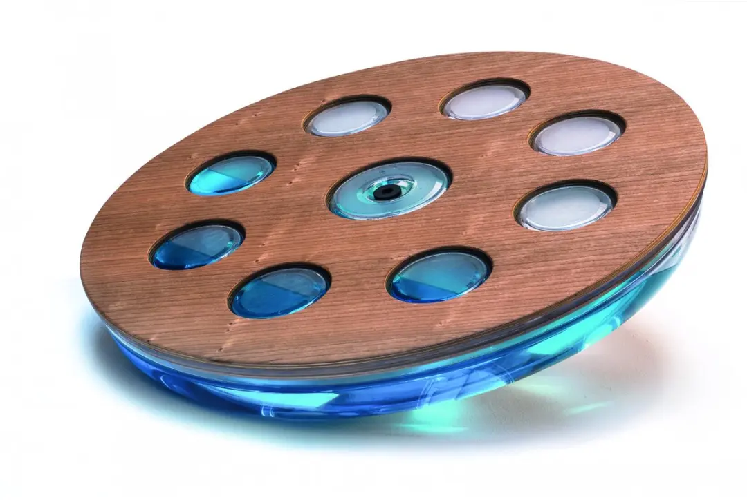 Nohrd Balance Board EAU-ME Rood/Wit - Houten Balanstrainer
