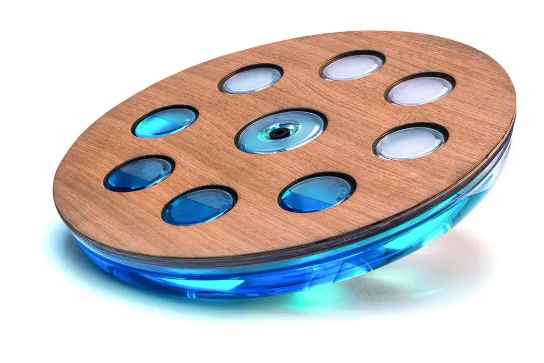 Nohrd Balance Board EAU-ME Rood/Wit - Houten Balanstrainer