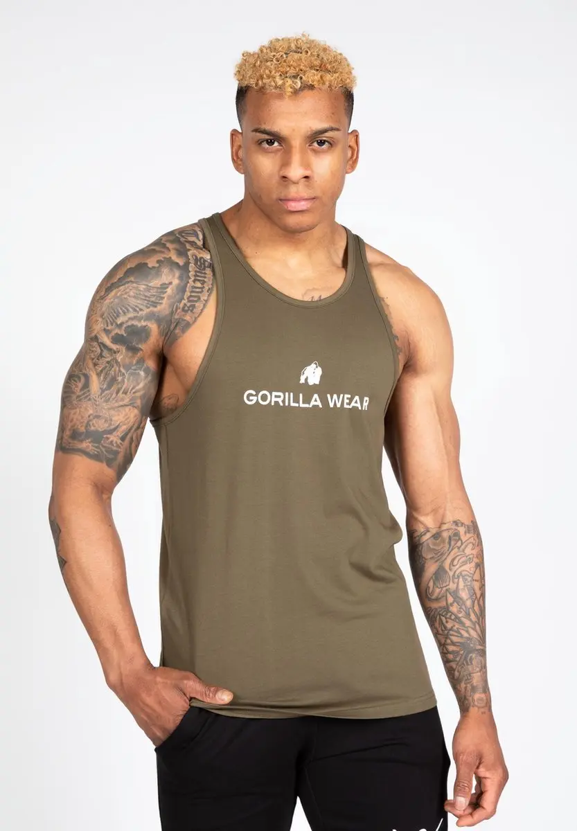 Gorilla Wear Carter Stretch Tank Top 3XL - Legergroen