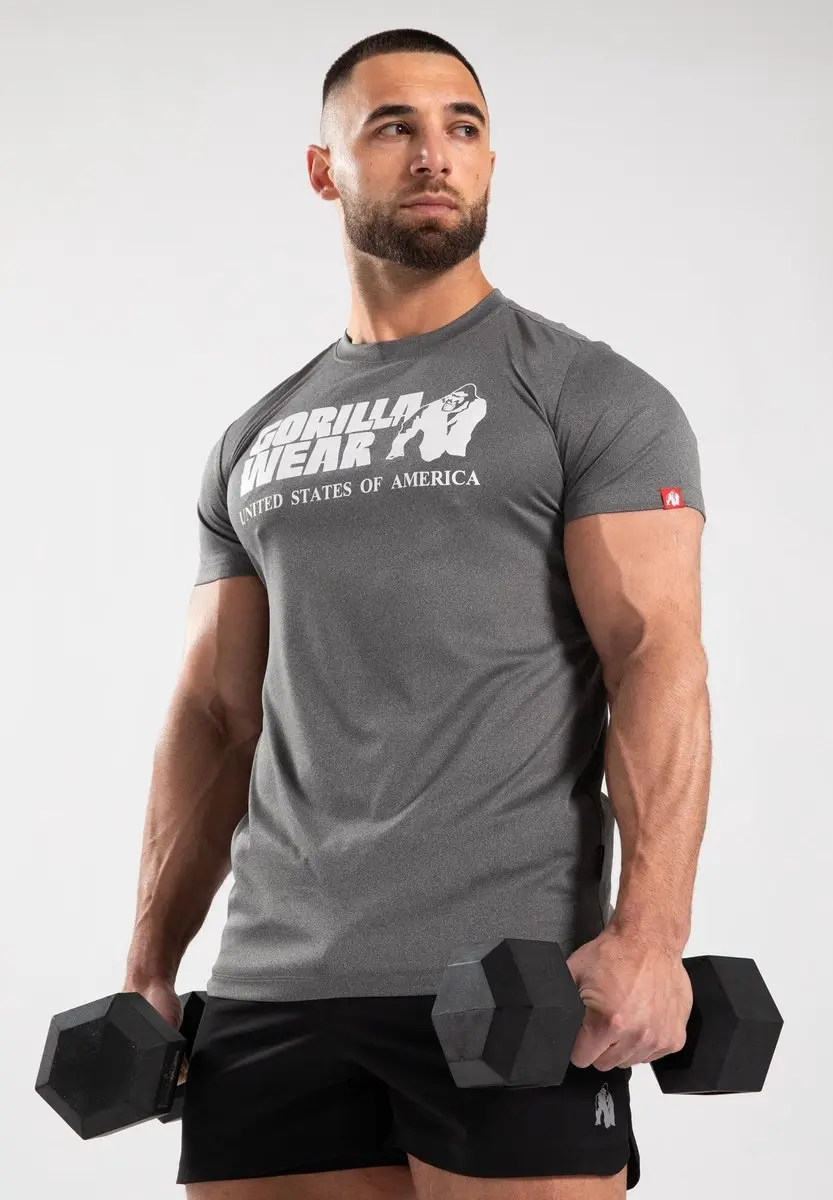 Gorilla Wear Classic Training T-shirt M - Grijs Gemêleerd
