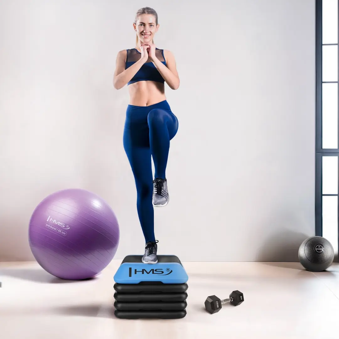 HMS Mini Aerobic Step - Zwart/Blauw