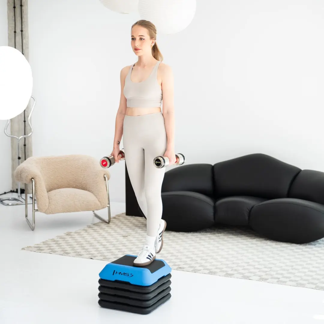 HMS Mini Aerobic Step - Zwart/Blauw - afbeelding 6 van 6