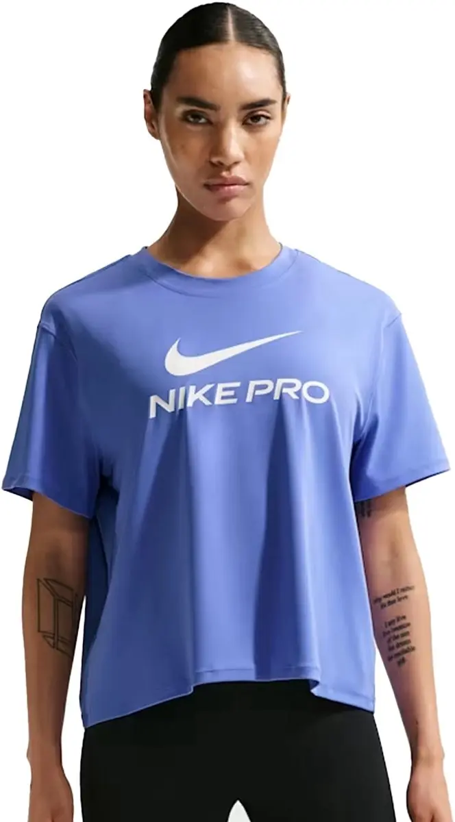 Nike Pro Shirt - Vrouwen L - Blauw