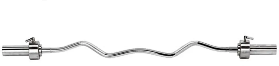 LifeMaxx Olympic EZ Bar Curlstang 120cm - Geborsteld staal