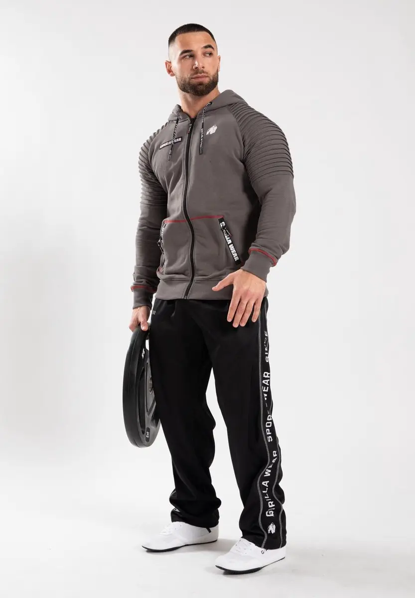 Gorilla Wear Georgia Zipped Hoodie 4XL - Grijs