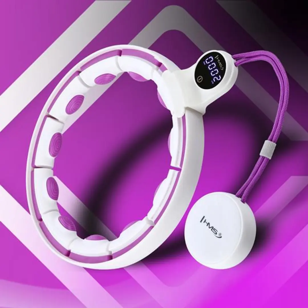 HMS HHM17 Hula Hoop Magnetisch - 134cm - Wit/Violet