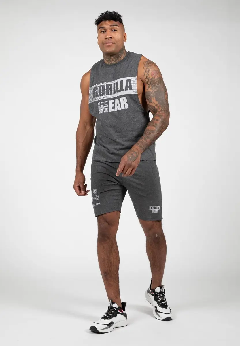 Gorilla Wear Lopez Drop Armhole Tank Top 4XL - Donkergrijs