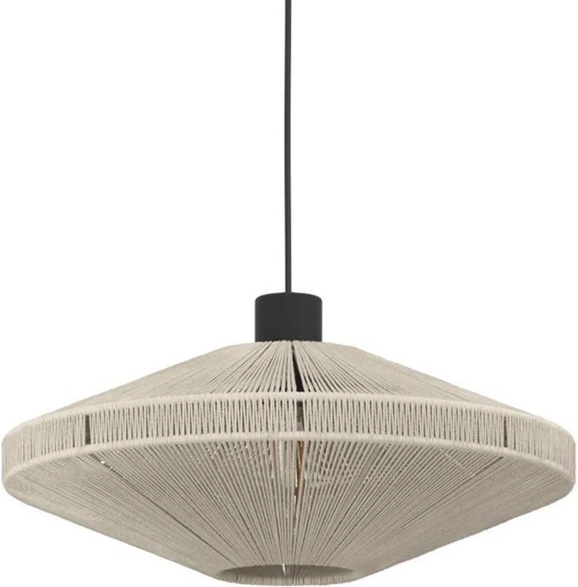 Eglo Midsumer Hanglamp E27 - Ø38cm - Zwart/Crème