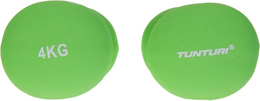Tunturi Dumbbellset 2x4kg - Fluor Groen