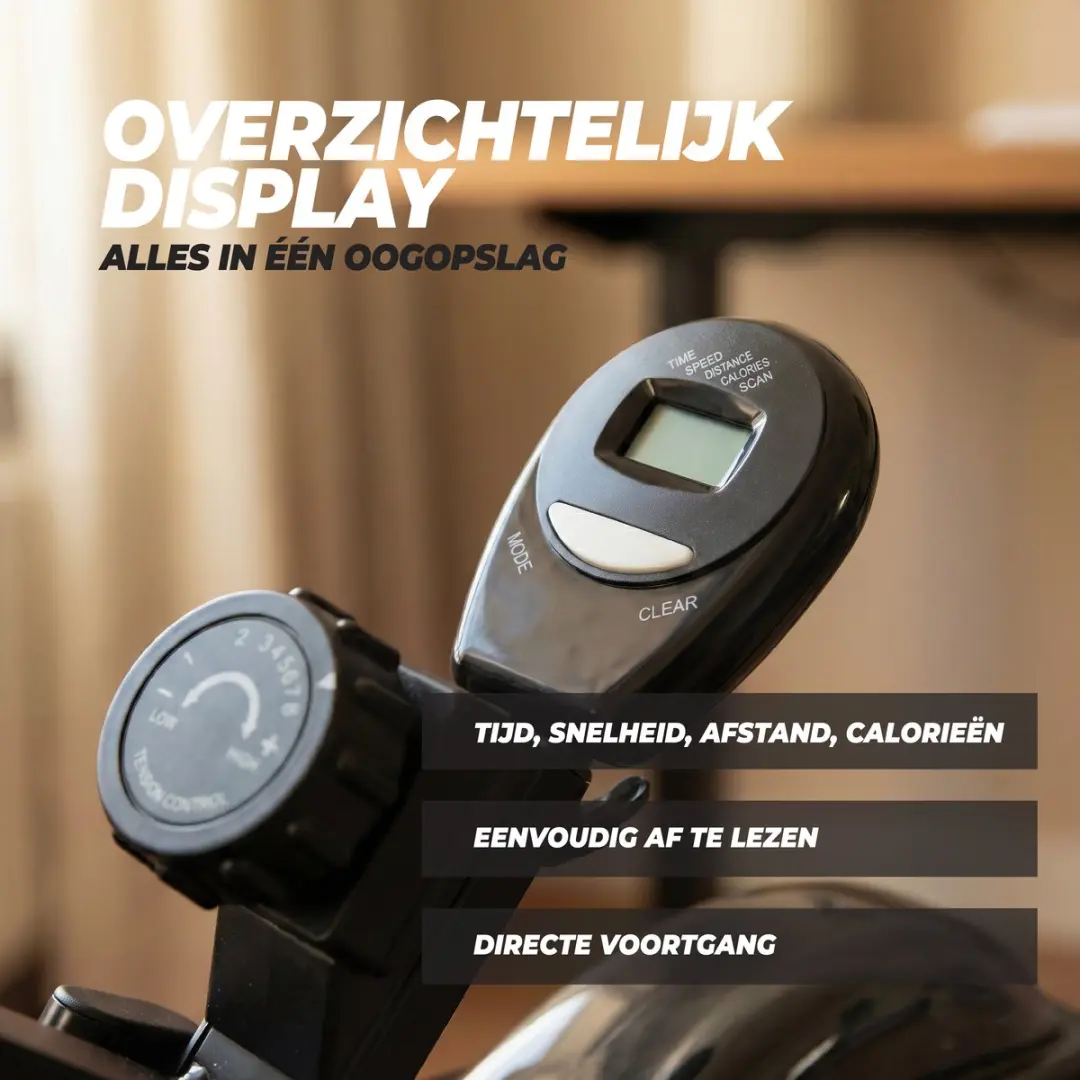 VirtuFit DB100 Opvouwbare Deskbike - 8 Trainingsniveaus - Zwart