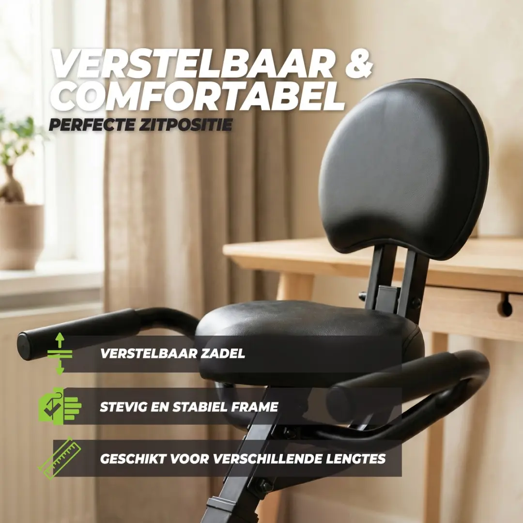 VirtuFit DB100 Opvouwbare Deskbike - 8 Trainingsniveaus - Zwart