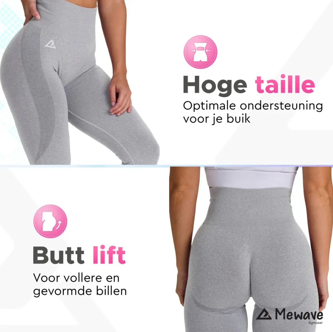 Mewave Sportlegging Lichtgrijs - Dames XL