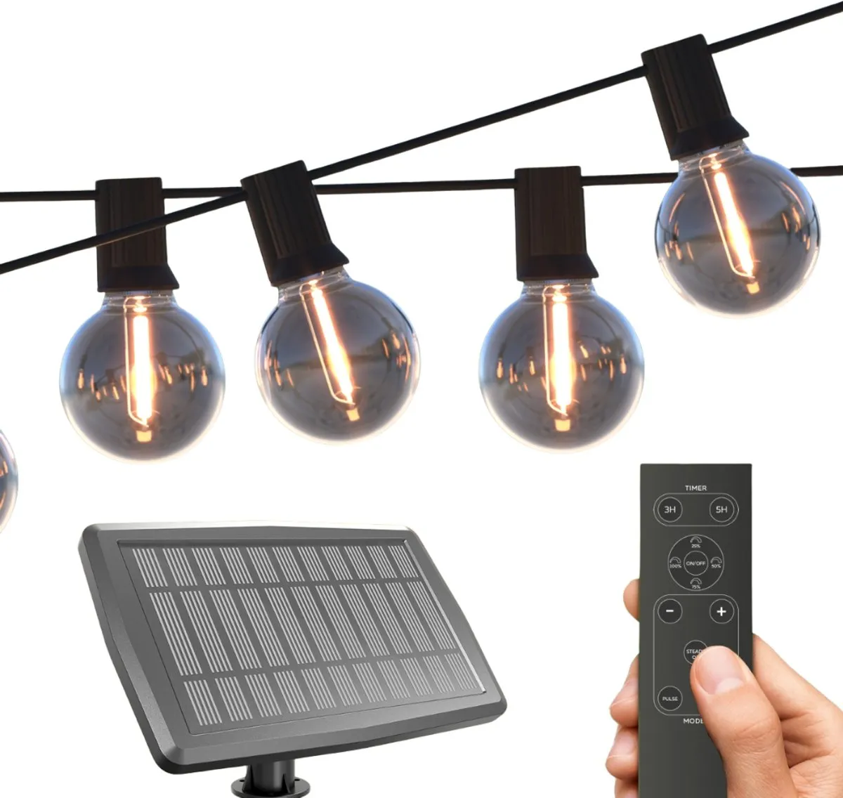Calex Vista Solar Lichtsnoer 20m - 30 LED Warm Wit