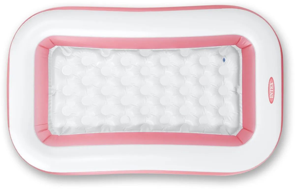 Intex Rechthoekig Opblaaszwembad 166x100cm - Roze/Wit
