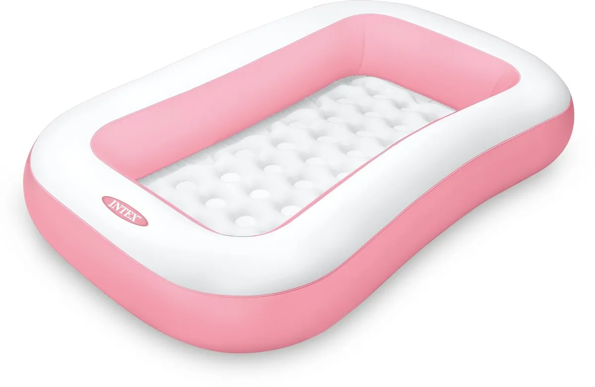 Intex Rechthoekig Opblaaszwembad 166x100cm - Roze/Wit