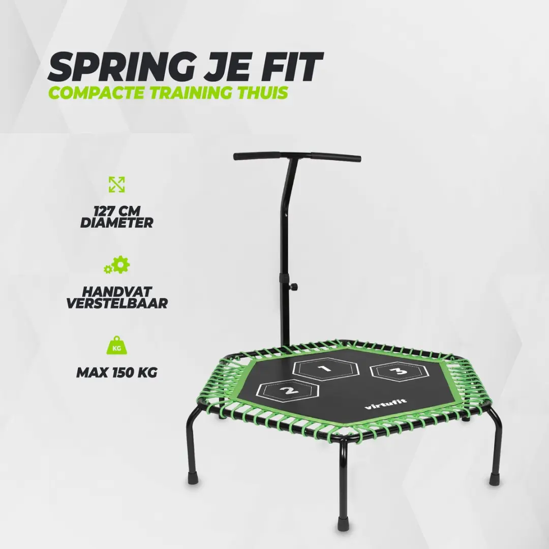 Virtufit Fitness Trampoline Pro VF06138 - 127cm - Zwart