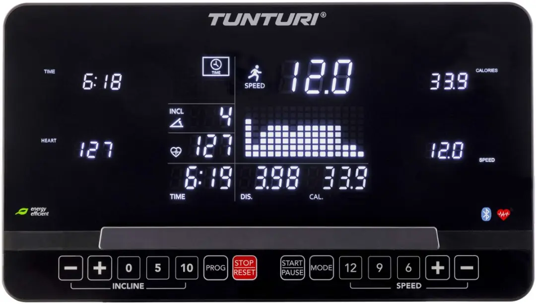 Tunturi Platinum T20 Loopband - 47 Programma's - 0-22 km/u - 10" LCD - Inklapbaar