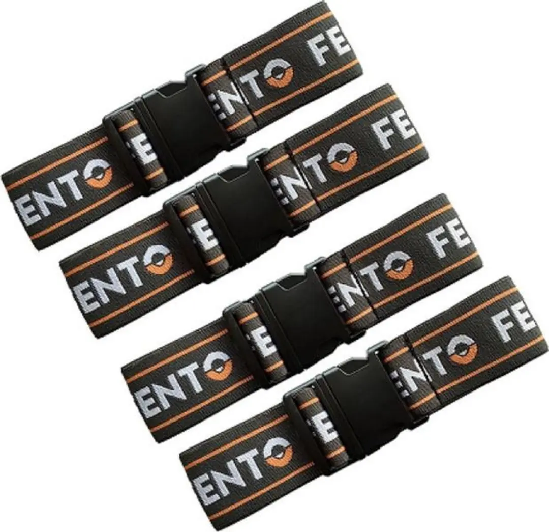 Fento Max Set Clip Elastieken - 4 Stuks - Zwart