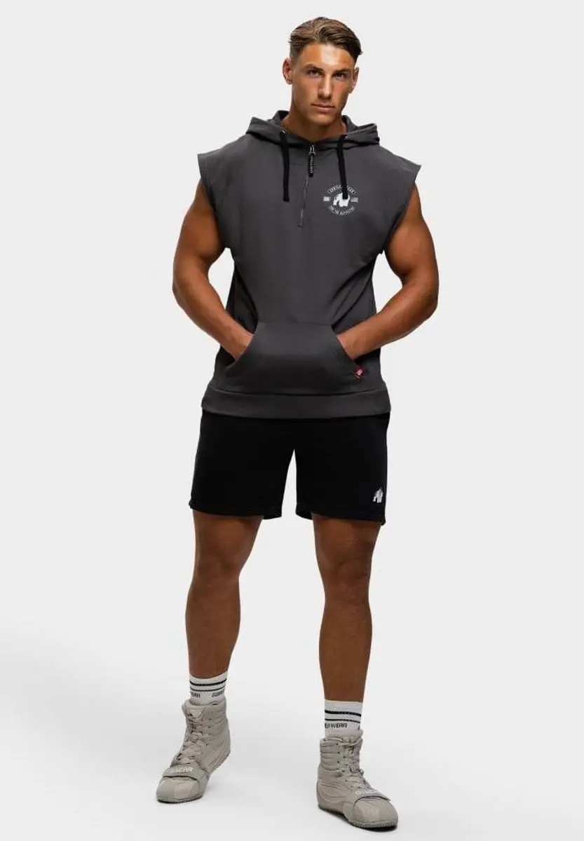 Gorilla Wear Huntley Mouwloze Hoodie M - Grijs
