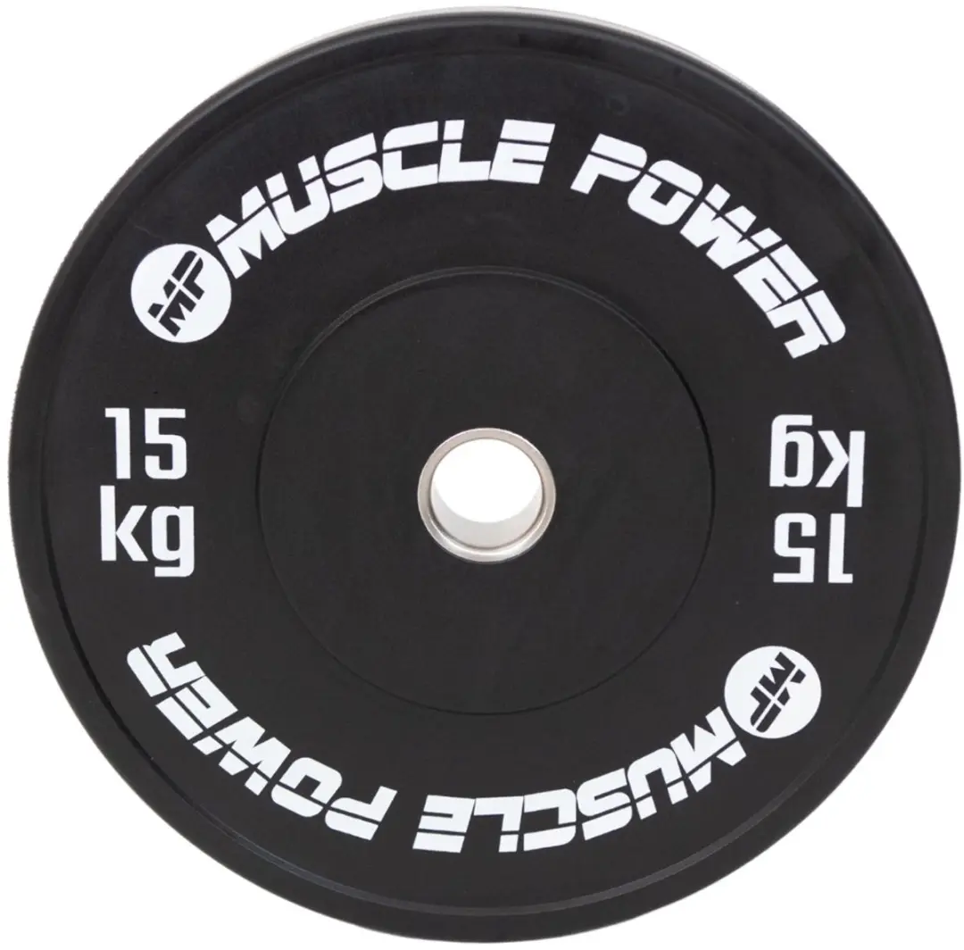 Muscle Power MP3026 Ol High Black Bumper Plate 15kg