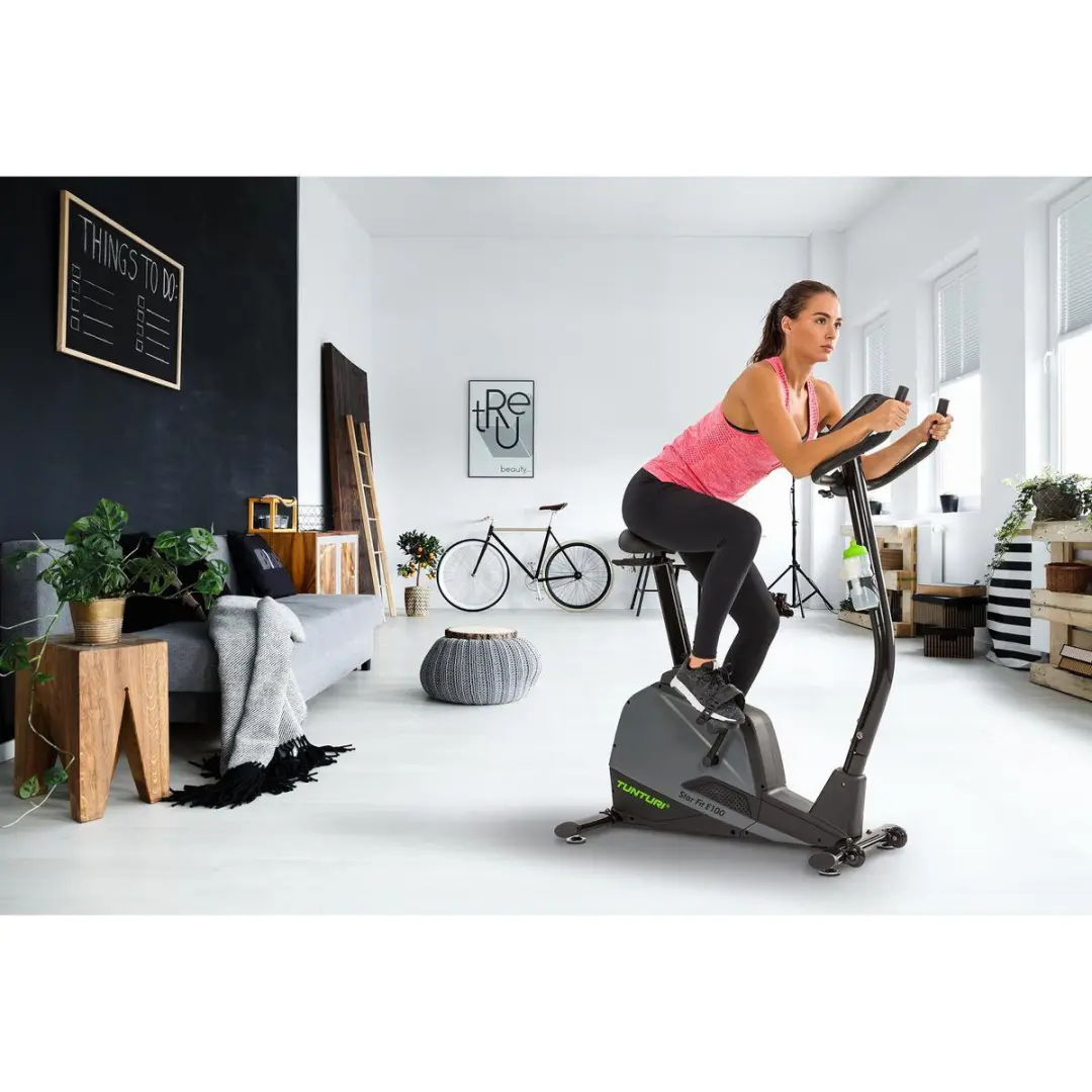 Tunturi Star Fit E100 Hometrainer 21 Programma's - 24 Niveaus - Zwart