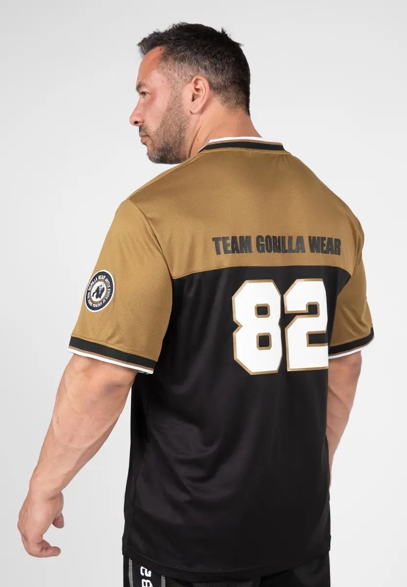 Gorilla Wear Trenton Football Jersey - Zwart/Goud XL