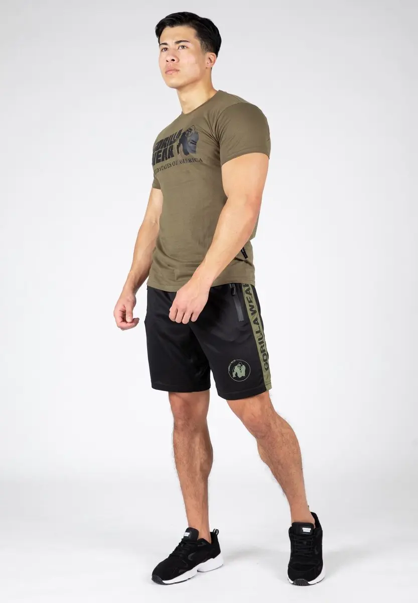 Gorilla Wear Atlanta Shorts 2XL/3XL - Zwart/Groen