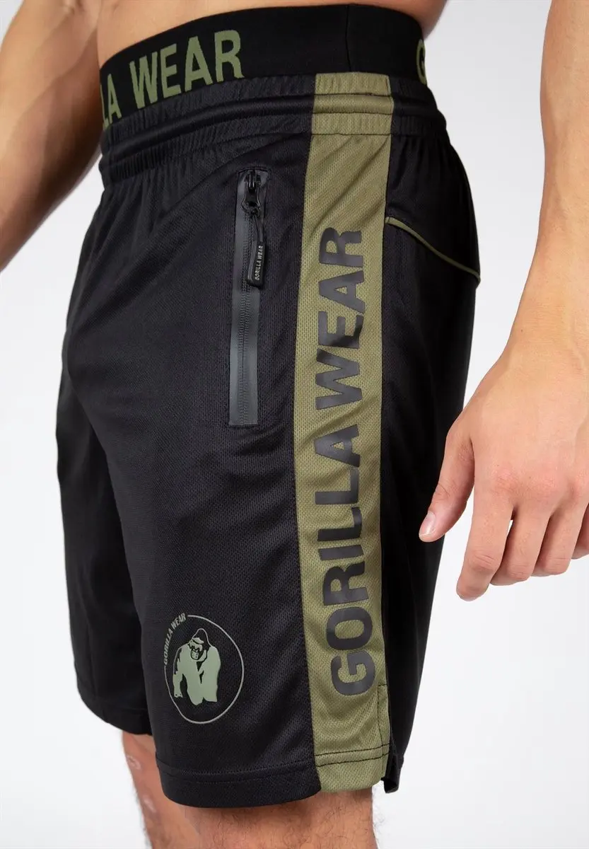 Gorilla Wear Atlanta Shorts 2XL/3XL - Zwart/Groen