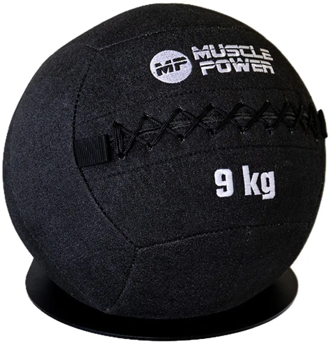Muscle Power Wall Ball Kevlar 9kg - Antraciet Grijs/Zwart