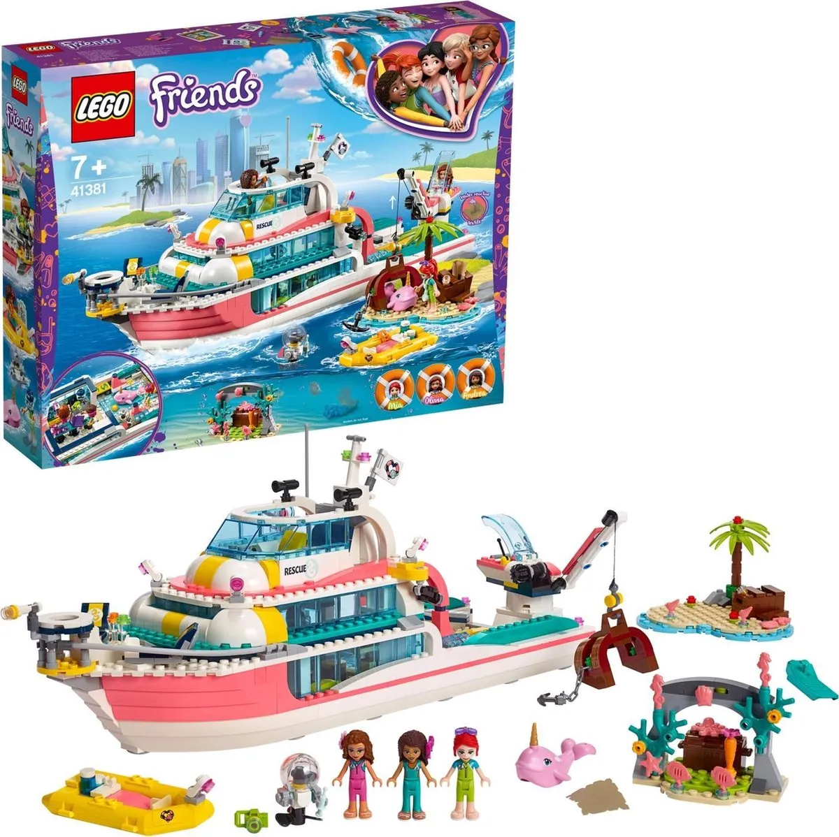 LEGO Friends Reddingsboot 41381 - 908 Stukken - 3 Minifiguren