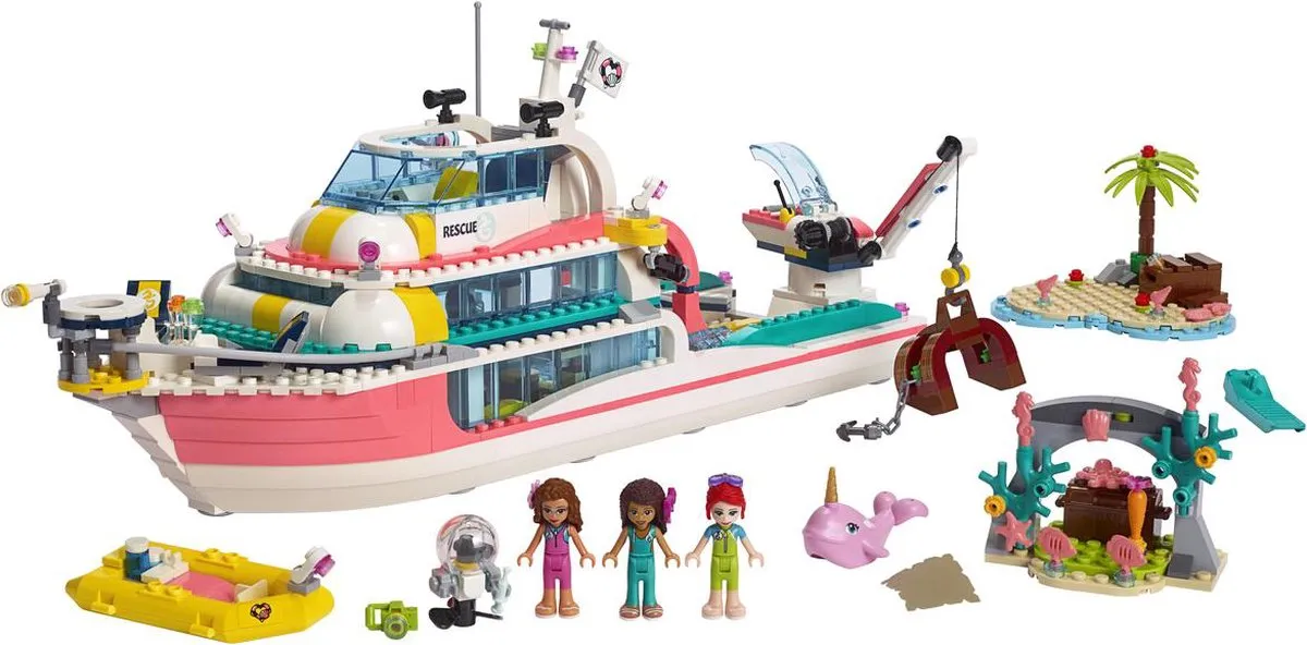 LEGO Friends Reddingsboot 41381 - 908 Stukken - 3 Minifiguren