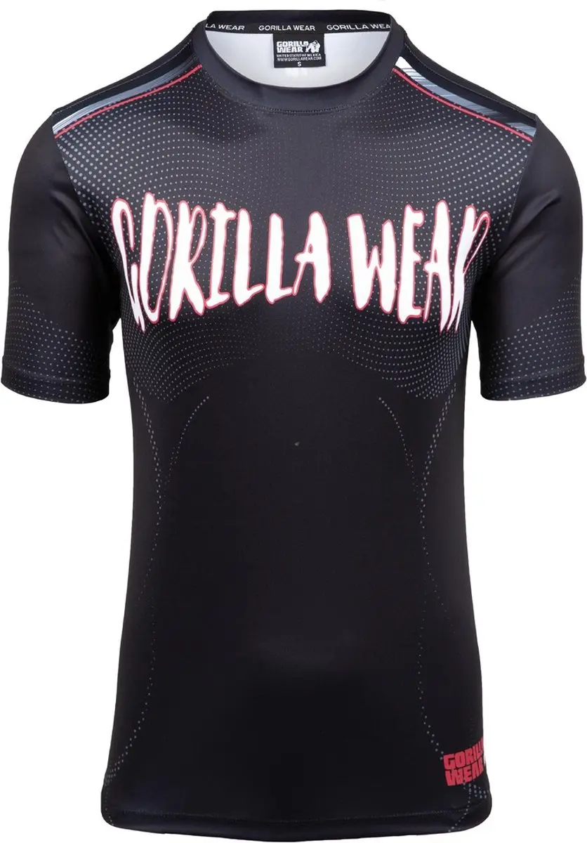 Gorilla Wear Clayton T-shirt M - Zwart/Rood