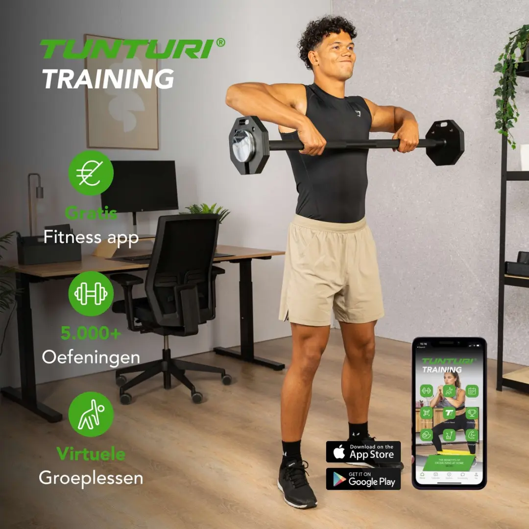 Tunturi Rapid Verstelbare Barbell 11kg - Zwart