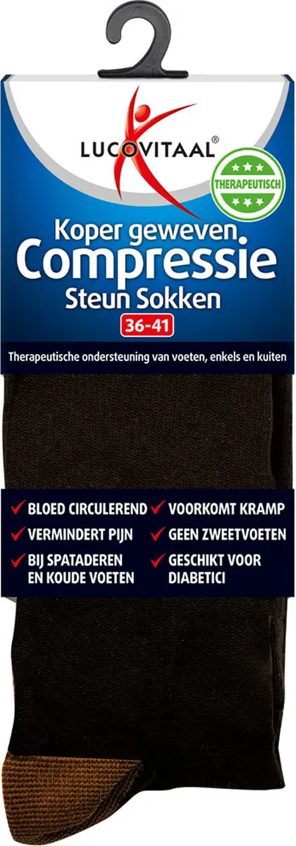 Lucovitaal Compressie Steunkousen Zwart