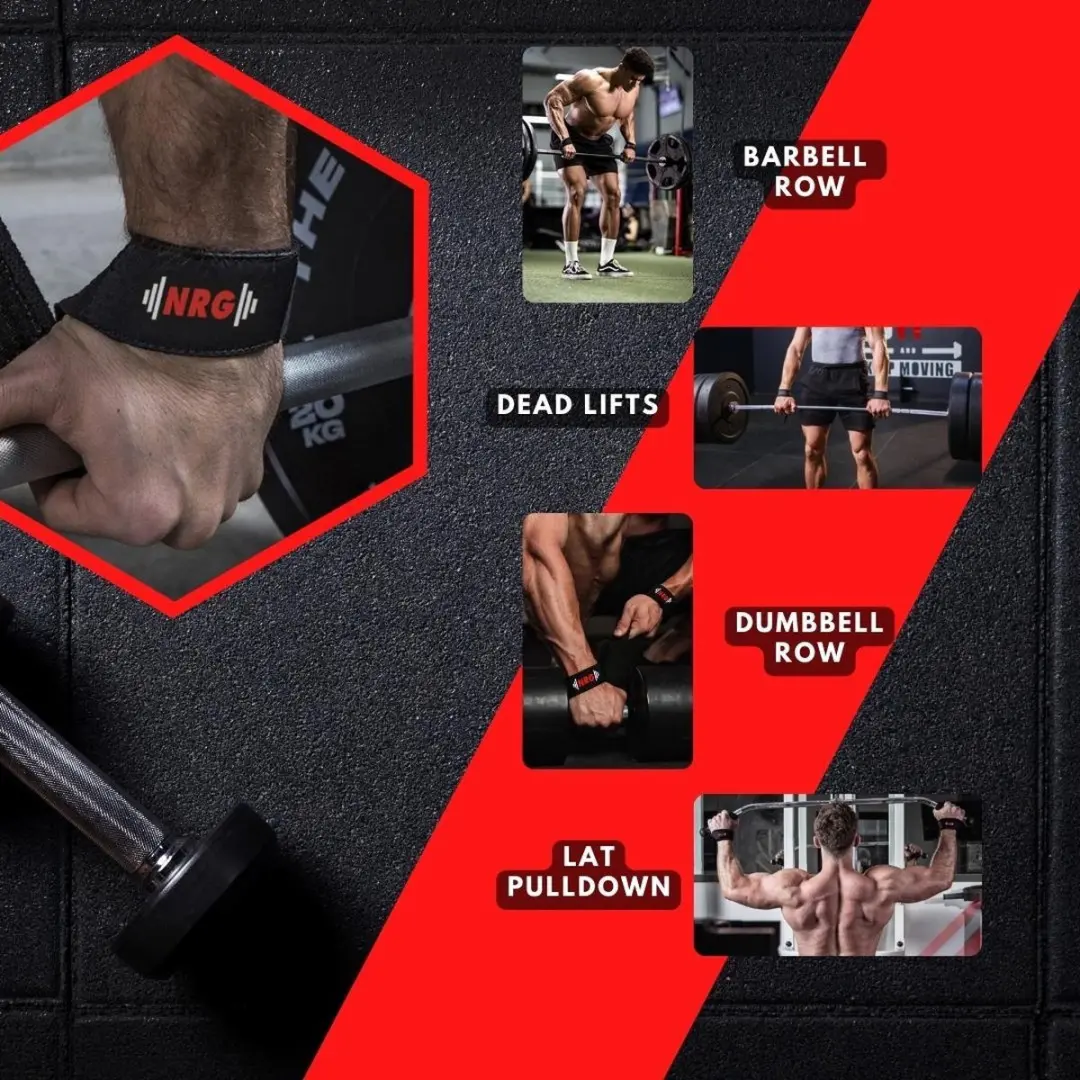 NRG Lever Belt & Lifting Straps Deluxe - Maat S - Zwart