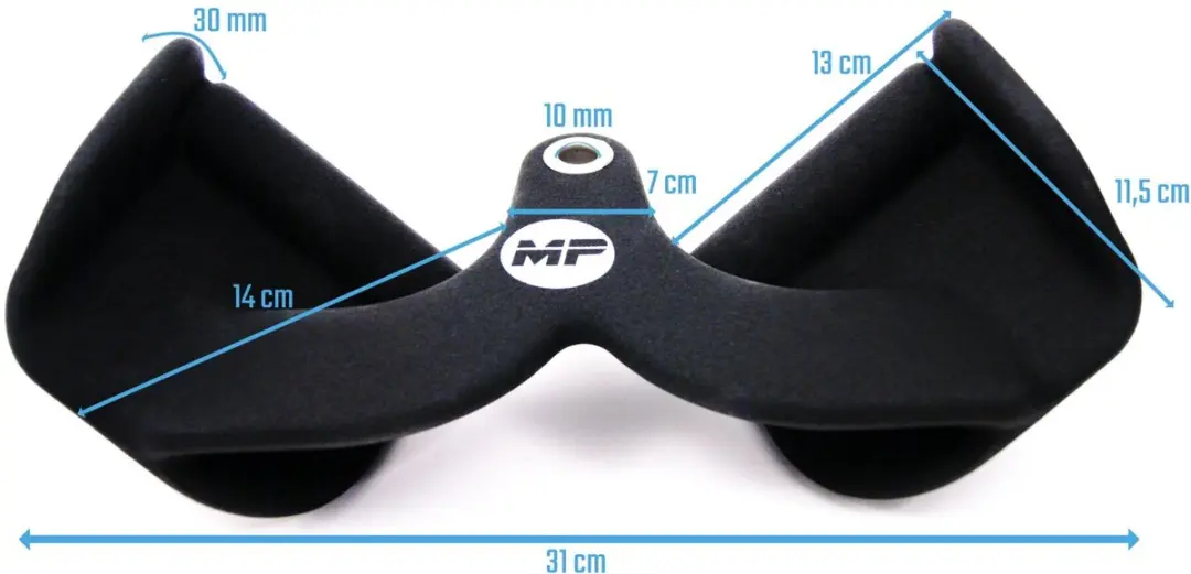 Muscle Power Extra Small Foam Grip 15cm - Zwart
