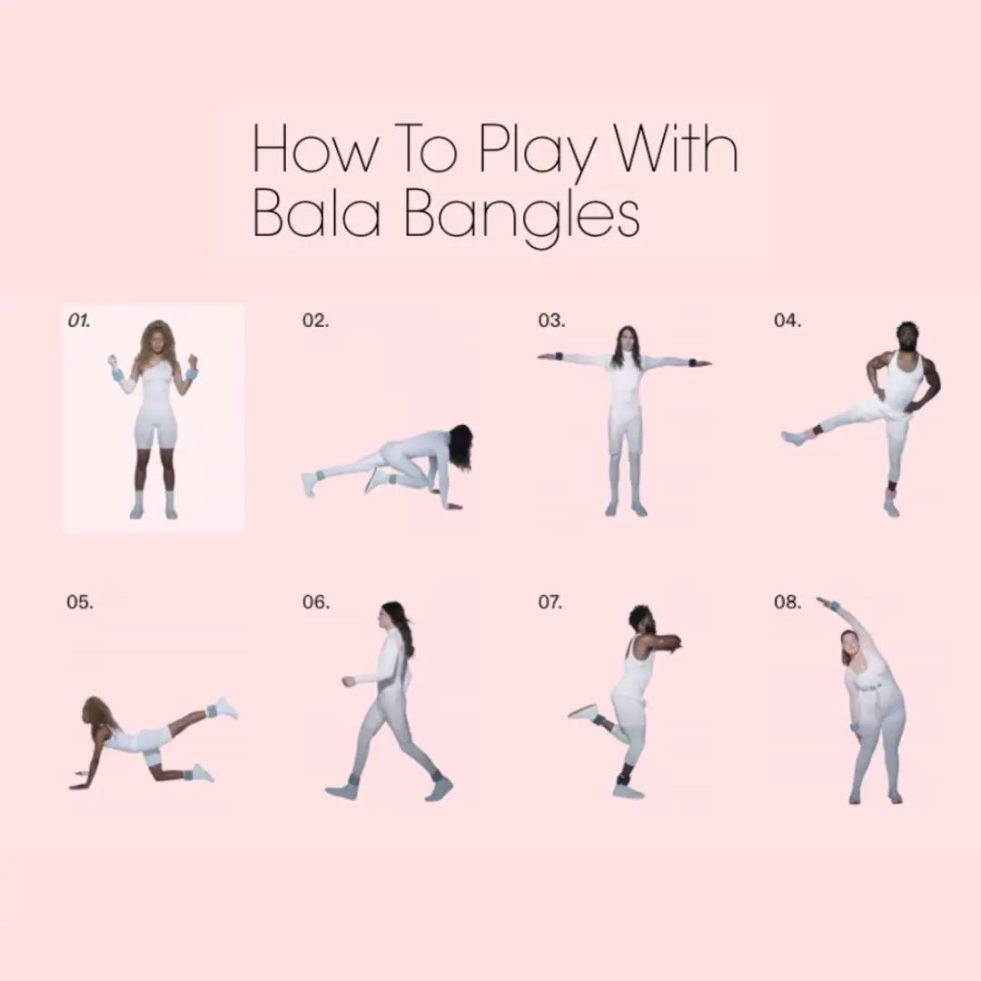 Bala 0.9kg (2lb) Enkel/Wrist Gewichten - Roze