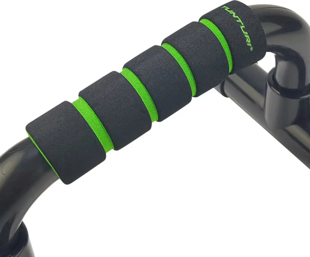 Tunturi Parallettes Opdruksteunen - Zwart/Groen