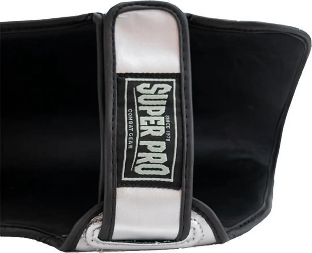 Super Pro Combat Gear Rebel Scheenbeschermers S - Zwart/Grijs/Wit