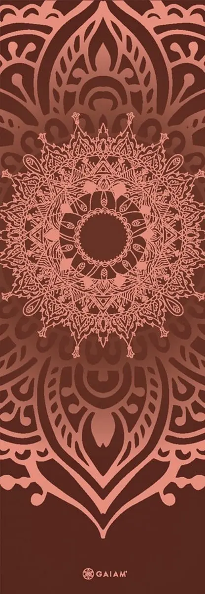 Gaiam Yoga Mat Intense Rust Sundial Layers 5mm