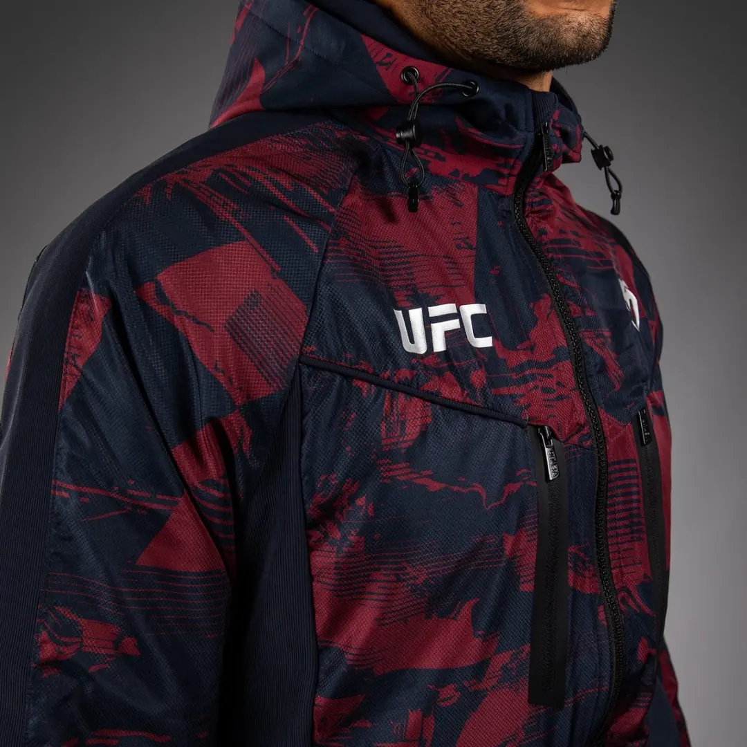 UFC Zenith x Venum Authentic Fight Week Hoodie - Navy Blauw/Burgundy XL