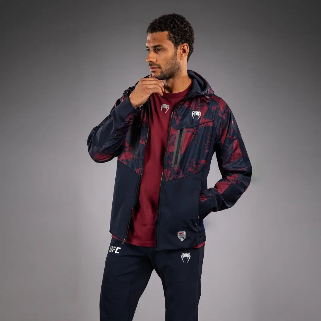 UFC Zenith x Venum Authentic Fight Week Hoodie - Navy Blauw/Burgundy XL