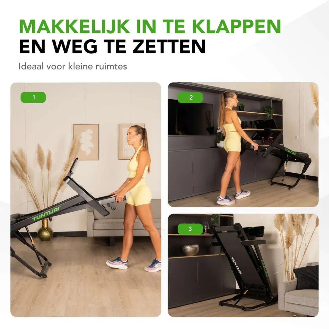 Tunturi Cardio Fit T50 Loopband - 44 Programma's - 0,8-16 km/u - Zwart