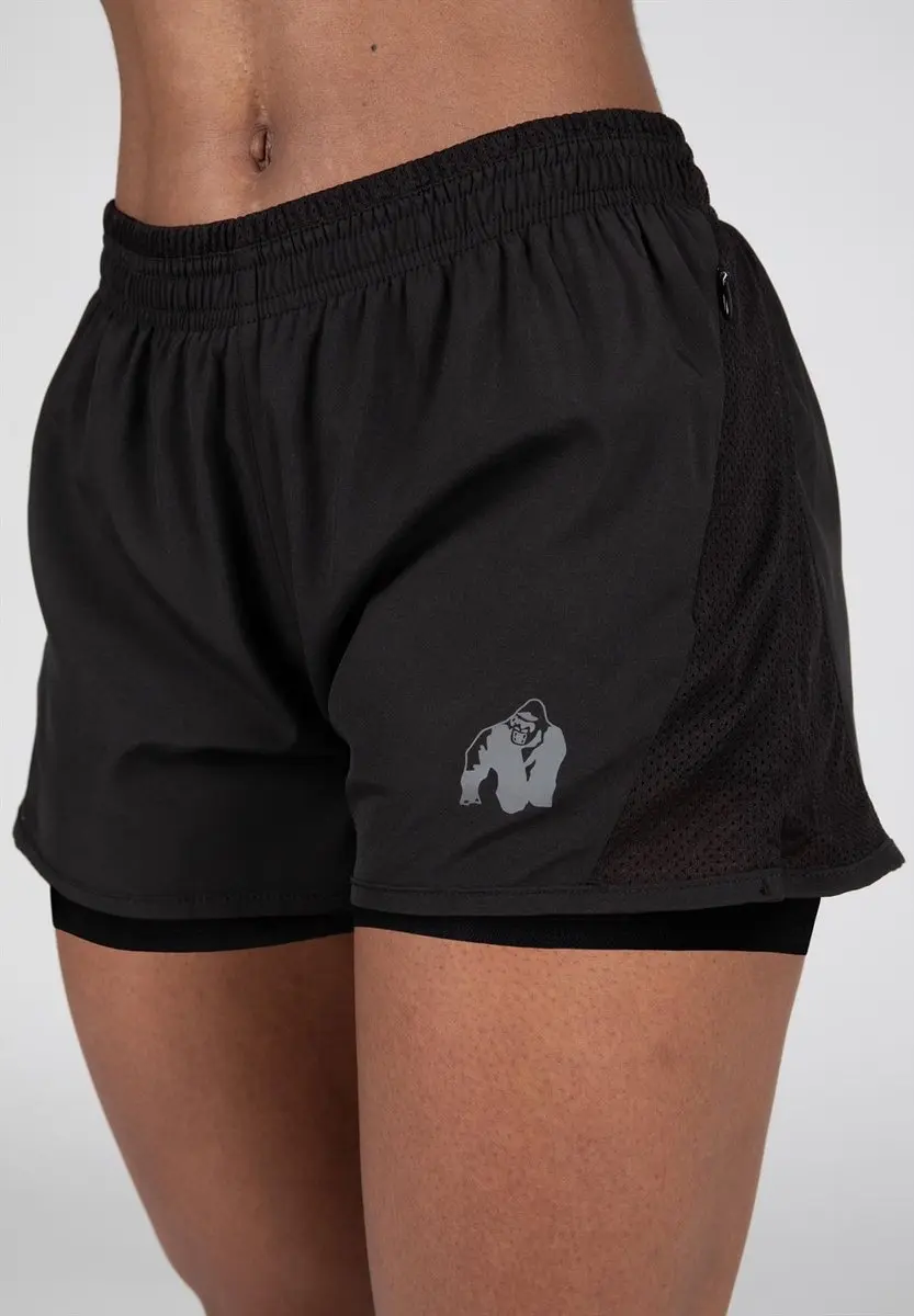 Gorilla Wear Portland 2-in-1 Shorts XS - Zwart