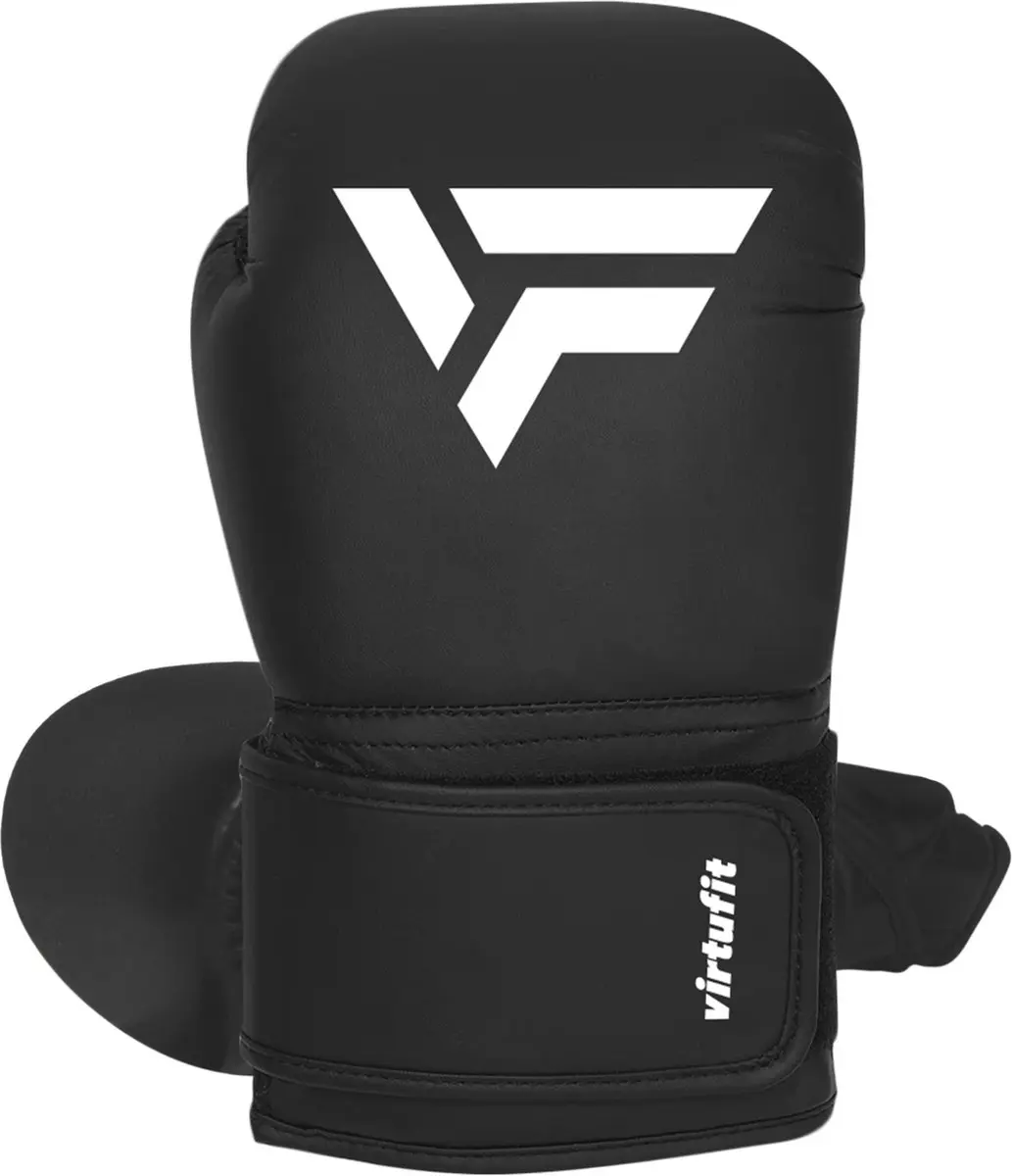 Virtufit Kickboksset Senior - Bokszak & Bokshandschoenen 25kg - Zwart/Wit